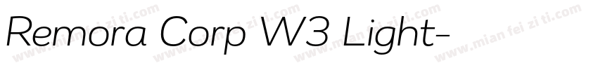 Remora Corp W3 Light字体转换